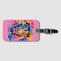 Grappige waterverf kleurrijke leeuw