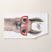 Grappige Waterverf Llama Bad Handdoek (Handdoek)