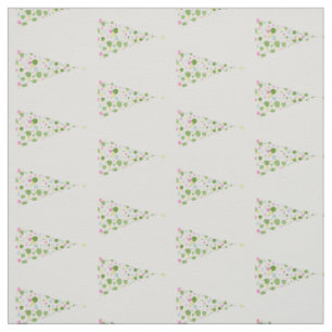 Grappige Waterverf Polka Dot kerstbomen Stof