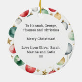 Grappige Waterverf van Cat Lover Keramisch Ornament (Achterkant)