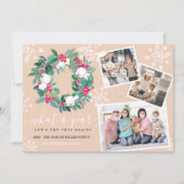 Grappige wc rol 2020 krans Nieuwjaar 3 foto's Kaart (Voorkant)