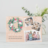 Grappige wc rol 2020 krans Nieuwjaar 3 foto's Kaart (Staand voorkant)