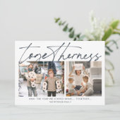 Grappige wc rol 2020 nieuwjaar samen 2 foto's kaart (Staand voorkant)