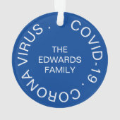 Grappige WC-rol Sneeuwman 2020 Kerstboom Ornament (achterkant)