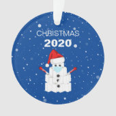 Grappige WC-rol Sneeuwman 2020 Kerstboom Ornament (voorkant)