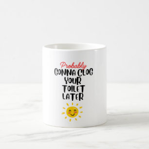 Grappige wc verstopping koffiemok