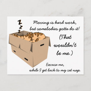 Grappige "We bewegen" nieuwe adresaankondigingen Aankondigingskaart