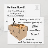 Grappige "We bewegen" nieuwe adresaankondigingen Aankondigingskaart (Voorkant / Achterkant)