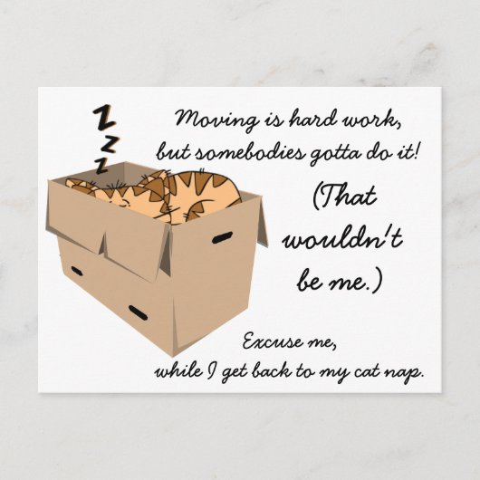 Grappige "We bewegen" nieuwe adresaankondigingen Aankondigingskaart (Voorkant)