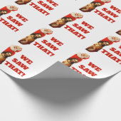 Grappige “We Saw That” Kerstman en Jezus Design Cadeaupapier (Hoek)
