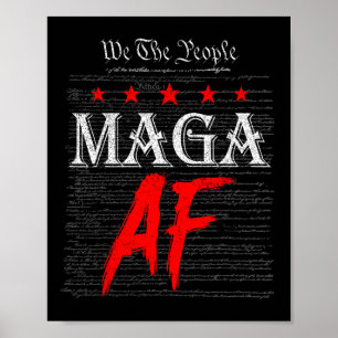 Grappige We The People Mega Af Us Vlag We The Peop Poster