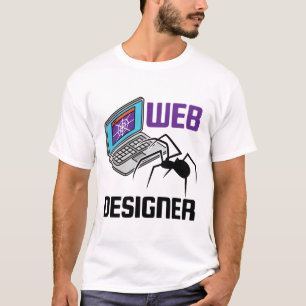 Grappige Web Designer Spin Website Ontwerp T-shirt
