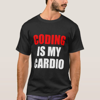 Grappige webontwikkelaar codering is mijn cardio c t-shirt