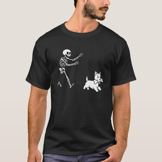 Grappige website hardloop skelet t-shirt (Voorkant)