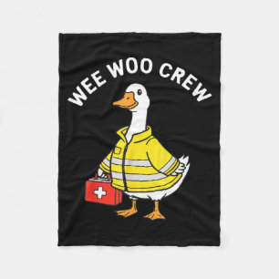 Grappige Wee Woo Crew Goose Emt Verpleegkundige Br Fleece Deken
