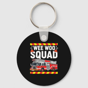 Grappige Wee Woo Squad Brandweer Brandweerman Fi Sleutelhanger
