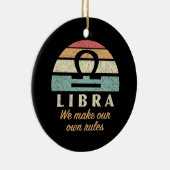 Grappige Weegschaal Zodiac Regels Keramisch Ornament (Rechts)