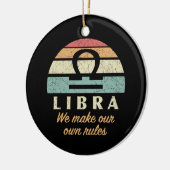 Grappige Weegschaal Zodiac Regels Keramisch Ornament (Links)