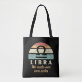 Grappige Weegschaal Zodiac Regels Tote Bag (Voorkant)