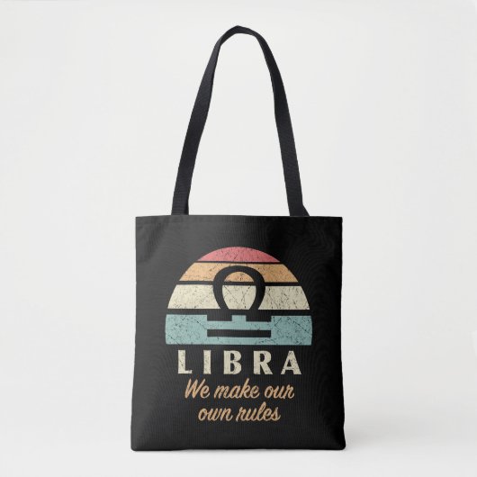 Grappige Weegschaal Zodiac Regels Tote Bag (Voorkant)