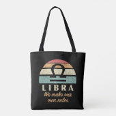 Grappige Weegschaal Zodiac Regels Tote Bag (Achterkant)