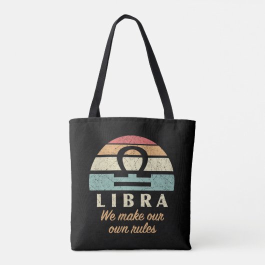 Grappige Weegschaal Zodiac Regels Tote Bag (Achterkant)
