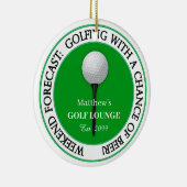 Grappige Weekend Golf Lounge / Bar Keramisch Ornament (Rechts)