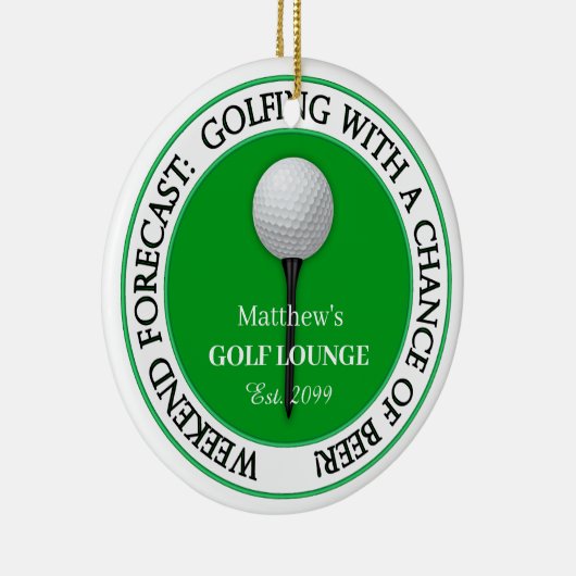 Grappige Weekend Golf Lounge / Bar Keramisch Ornament (Rechts)