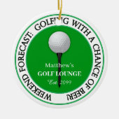 Grappige Weekend Golf Lounge / Bar Keramisch Ornament (Voorkant)