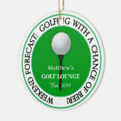 Grappige Weekend Golf Lounge / Bar Keramisch Ornament (Links)