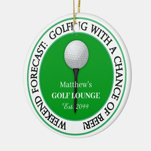 Grappige Weekend Golf Lounge / Bar Keramisch Ornament (Links)