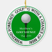 Grappige Weekend Golf Lounge / Bar Keramisch Ornament (Achterkant)