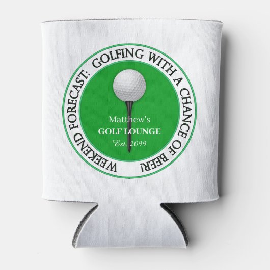Grappige weekendgolf lounge bar blikkoeler blikjeskoeler (Voorkant)