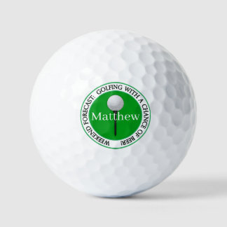 Grappige weekendvoorspelling golfballen