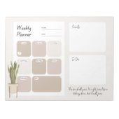 Grappige weekplanner met Plant Notitieblok (Voorkant)