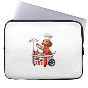 Grappige Weenie Dachshund Hond Worst Hotdog Sandwi Laptop Sleeve