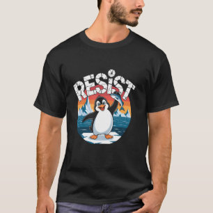 Grappige Weerstand De Pinguïns Vintage Heren Dames T-shirt