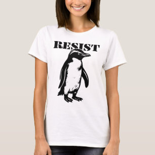 Grappige Weerstand Pinguïn Protesteert Tegen Tarie T-shirt