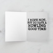 GRAPPIGE WEERWOLF VERJAARDAGSKAART KAARTEN (Binnen)