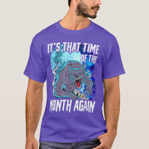 Grappige Weerwolf Vrouwen Mannen Halloween Kostuum T-shirt