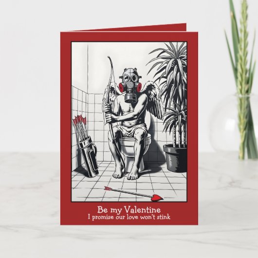 Grappige “Wees mijn Valentijn” kaart – sjabloon st (Voorkant)