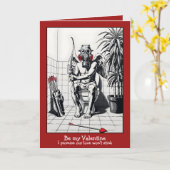 Grappige “Wees mijn Valentijn” kaart – sjabloon st (Gele Bloem)