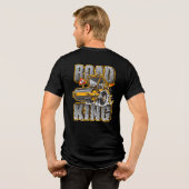 Grappige wegkoning bouw compacteur bestuurder Tri-Blend shirt (Achterkant volledig)