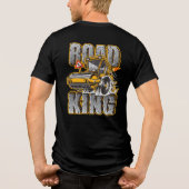 Grappige wegkoning bouw compacteur bestuurder Tri-Blend shirt (Achterkant)