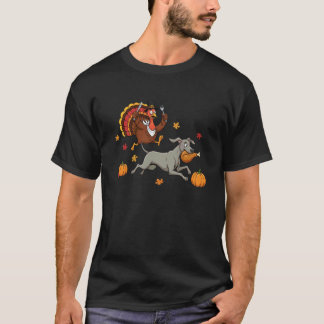 Grappige Weimaraner Kalkoen Herfst Thanksgiving Da T-shirt