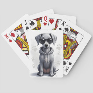 Grappige Weimaraner Kawaii Hond Pokerkaarten