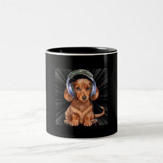 Grappige Weiner Hond Dachshund hond Tweekleurige Koffiemok