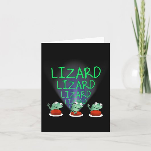 Grappige Weirdcore Dier Vrouwen Mannen Hagedis Liz Kaart (Voorkant)