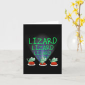 Grappige Weirdcore Dier Vrouwen Mannen Hagedis Liz Kaart (Gele Bloem)
