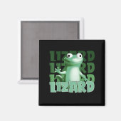 Grappige Weirdcore Dier Vrouwen Mannen Hagedis Liz Magneet (Voorkant / Achterkant)